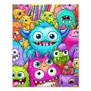 Foto Doodles Cute Monster