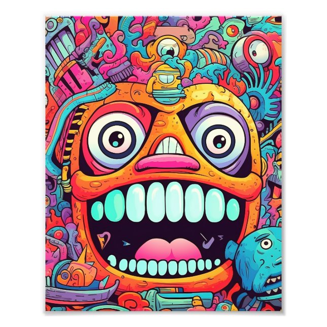 Foto Doodles Hipster Monstruo (Frente)