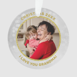Foto dorada te amo abuela Ornamento acrílico