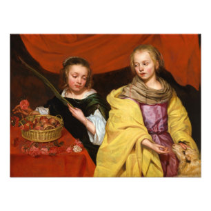 Foto Dos Chicas como San Agnés y San Dorotea