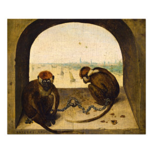 Foto Dos monos encadenados por Pieter Bruegel el ancian