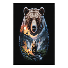 Foto Dos osos en el bosque oscuro 2