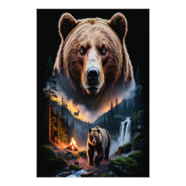 Foto Dos osos en el bosque oscuro 5