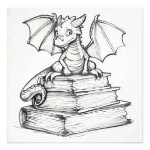 Foto Dragón Bonito y Libros