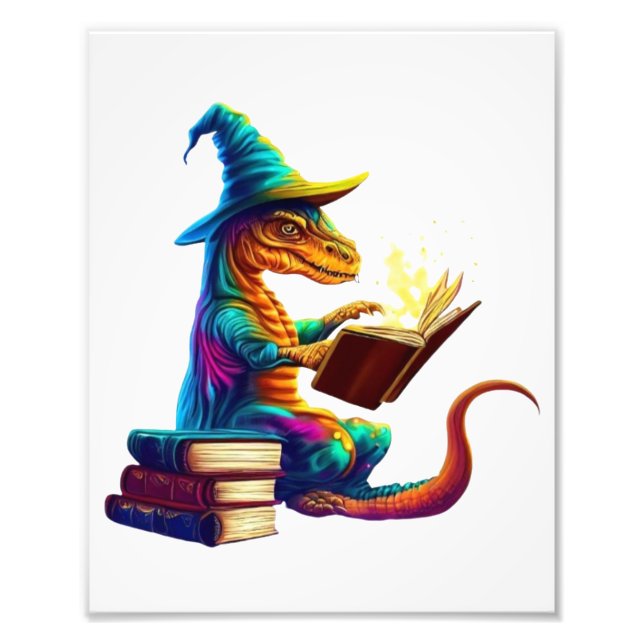 Foto Dragon Bookworm - Cute Fantasy Leyendo Lover Desig (Frente)
