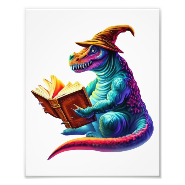 Foto Dragon Bookworm - Cute Fantasy Leyendo Lover Desig (Frente)