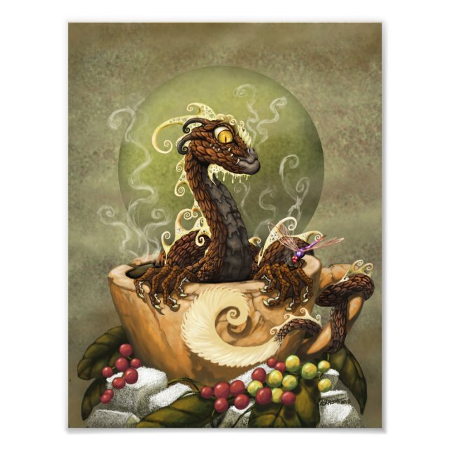 Foto Dragón de café 8.5x11 Imprimir (Frente)