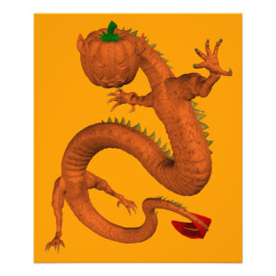Foto Dragón de calabaza Naranja de Halloween