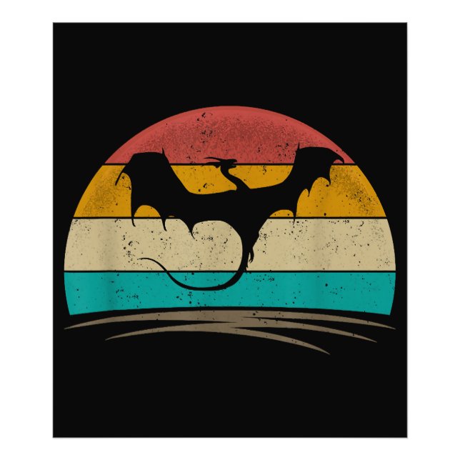 Foto Dragón de Dragón Retro de Camisas Dragónicas Mític (Frente)