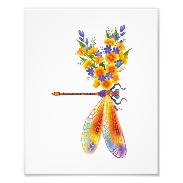 Foto Dragón de flores amarillas (Frente)