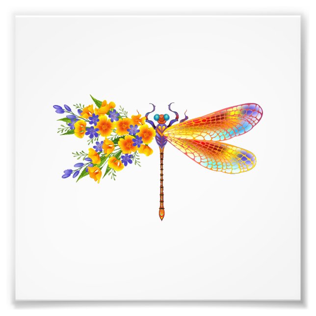 Foto Dragón de flores amarillas (Frente)