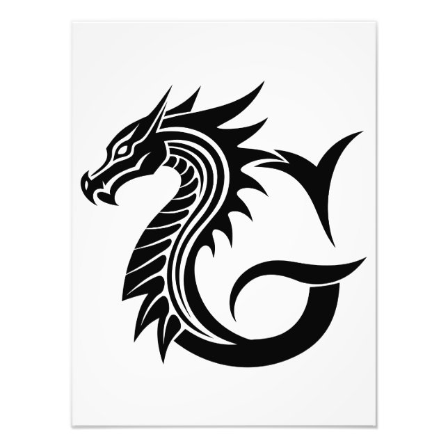 Foto Dragon Styled Letter G, Dragon Alphabet, Monogram (Frente)