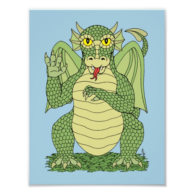Foto Dragón verde lindo (Frente)