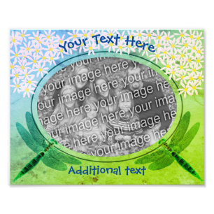 Foto Dragonflies Daisies Frame Crea tu propio cuadro 8x