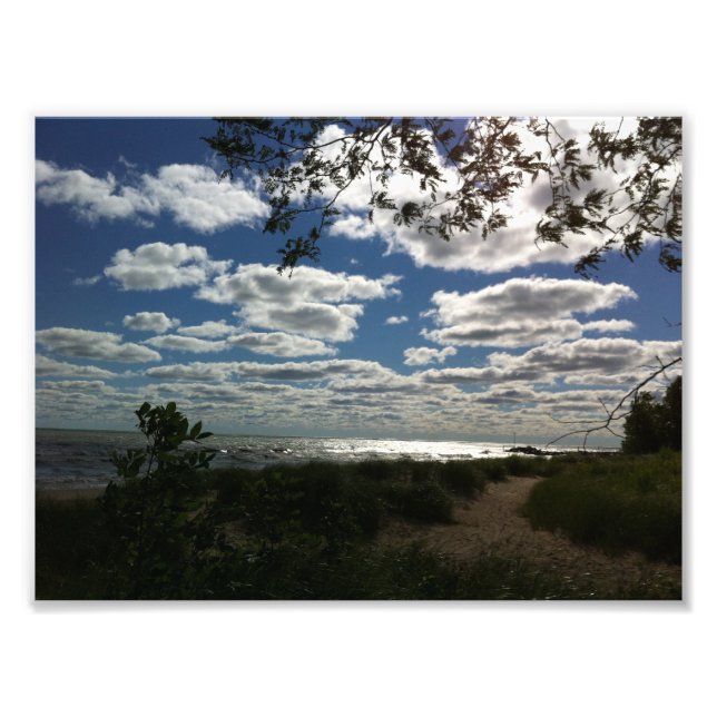 Foto dramática del lago Michigan (Frente)