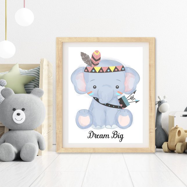 Foto Dream Big Animal Nursery Wall Art (Nursery Wall Art)