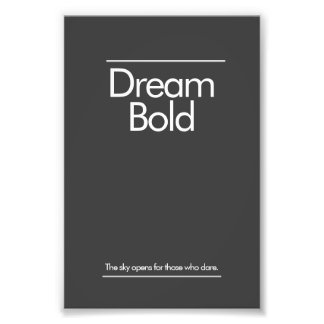 Foto "Dream Bold” Minimalist Office Poster