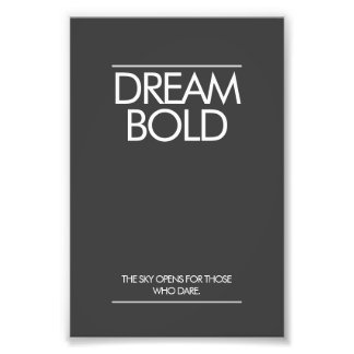 Foto "Dream Bold” Minimalist Office Poster