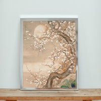 Dreamy Plum Blossom Tree Under the Moon