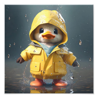 Foto Ducky in the Rain 12"x12"