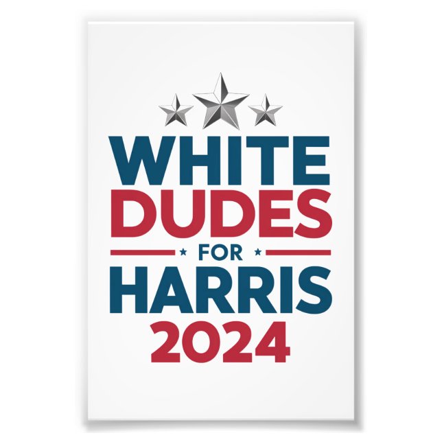 Foto Dudes Blancas Para Las Elecciones Harris-2024 (Frente)