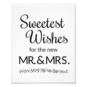 Foto Dulces Deseos Nuevo Sr. y Sra. Boda Rótulo