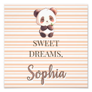 Foto Dulces Sueños Panda Lindo Personalizado