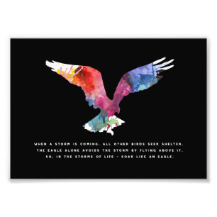 Foto Eagle que vuela arte de motivación inspirador de
