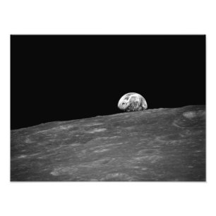 Foto Earthrise de la misión de la luna de Apolo 8