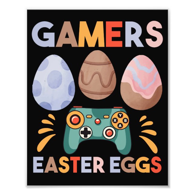 Foto Easter Bunny Gamer Gaming Boy Love Easter Eggs (Frente)