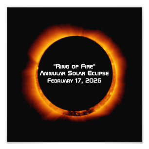 Foto Eclipse solar anular del anillo de fuego de 2026