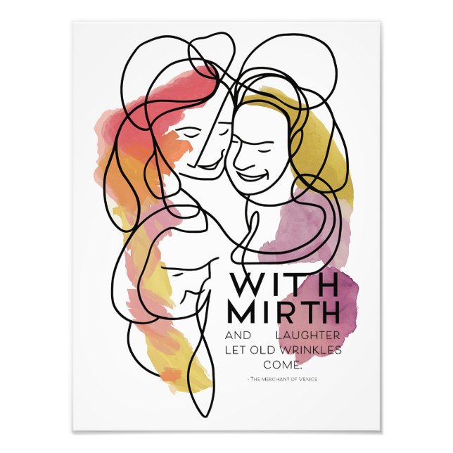 Foto Ecos de alegría: una acuarela colorida (Frente)