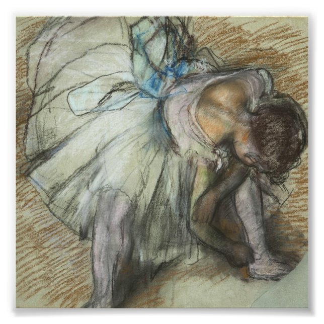 Foto Edgar Degas - Bailarina Ajustando Su Zapato (Frente)