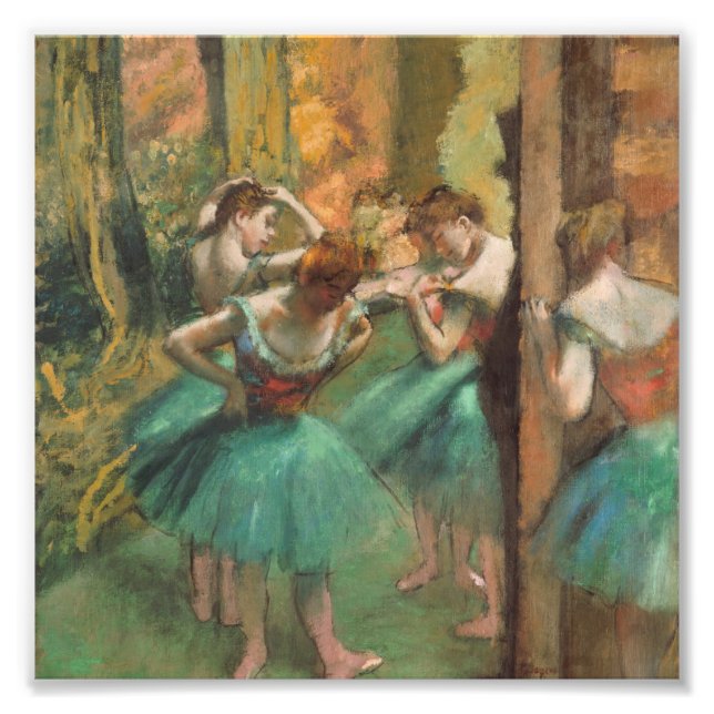 Foto Edgar Degas - Bailarines, Rosa Y Verde (Frente)
