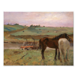Foto Edgar Degas - Caballos en una pradera