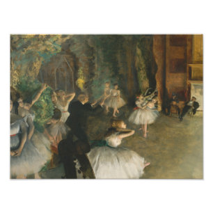Foto Edgar Degas - El ensayo del ballet en escena