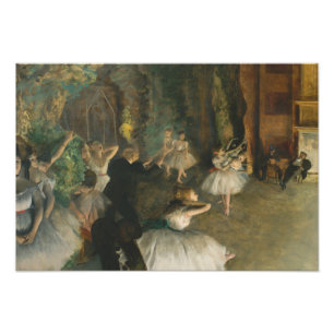Foto Edgar Degas - El ensayo del ballet en escena