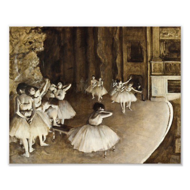 Foto Edgar Degas - Ensayo De Ballet En Escena (Frente)