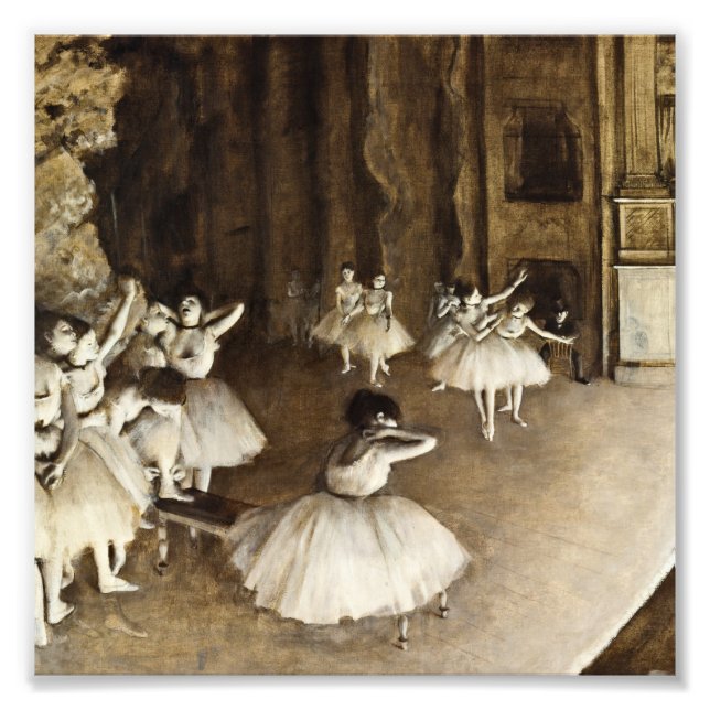 Foto Edgar Degas - Ensayo De Ballet En Escena (Frente)
