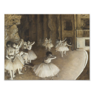 Foto Edgar Degas - Ensayo de ballet sobre el escenario