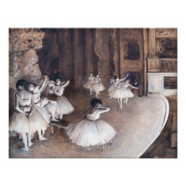 Foto Edgar Degas - Ensayo de ballet sobre el escenario