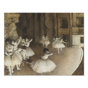 Foto Edgar Degas - Ensayo de ballet sobre el escenario