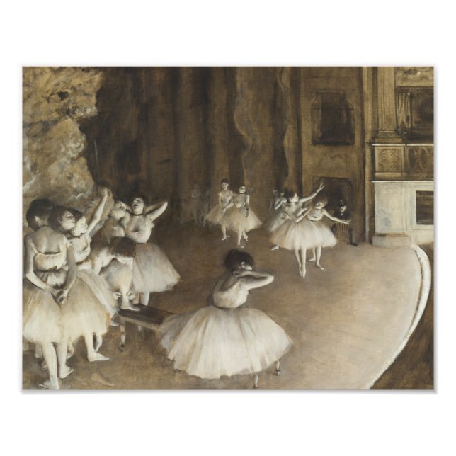 Foto Edgar Degas - Ensayo de ballet sobre el escenario (Frente)