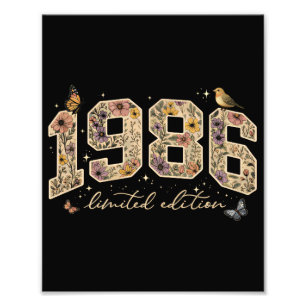 Foto Edición Limitada Cumpleaños 40 Floral 1986