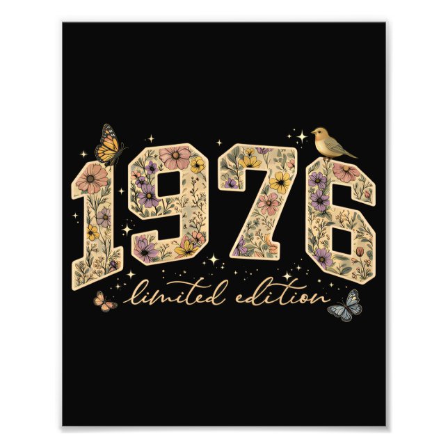 Foto Edición Limitada Cumpleaños 50 Floral 1976 (Frente)