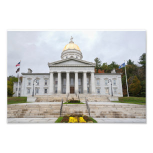 Foto edificio de capitolio estatal neoclásico en montpe