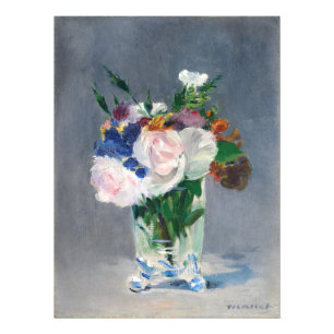 Foto Edouard Manet - Flores en un jarrón de cristal