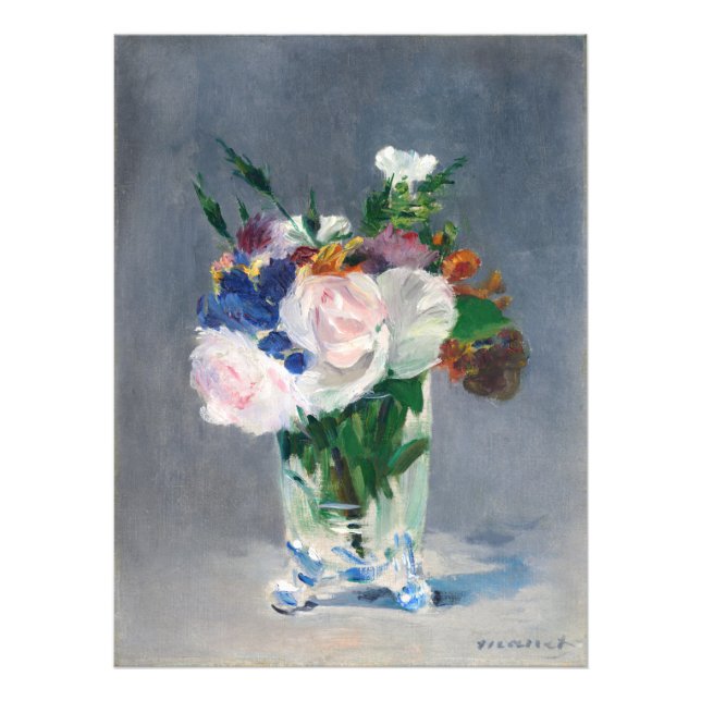 Foto Edouard Manet - Flores en un jarrón de cristal (Frente)