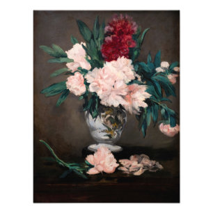 Foto Edouard Manet - Jarrón de Peonías en un pequeño pe