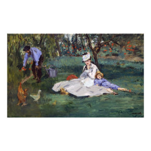 Foto Edouard Manet - La familia Monet en su jardín